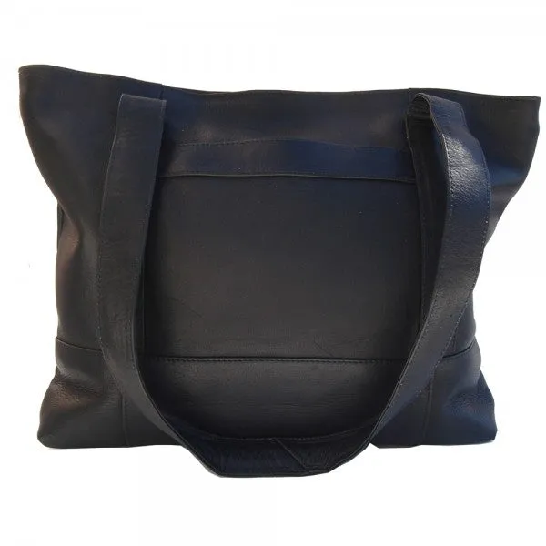 Piel Leather Top Zip Tote Bag