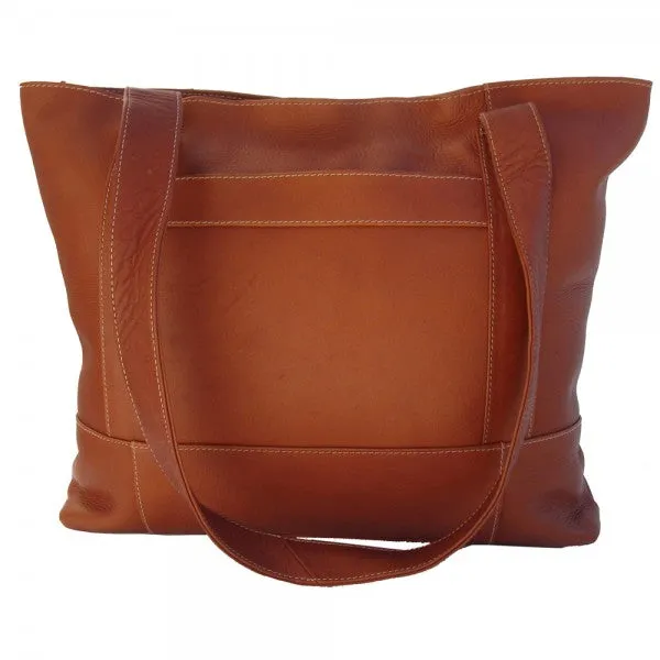 Piel Leather Top Zip Tote Bag