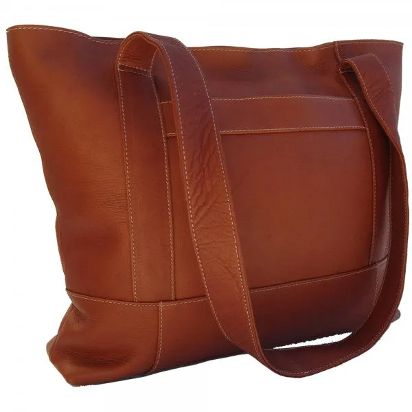 Piel Leather Top Zip Tote Bag