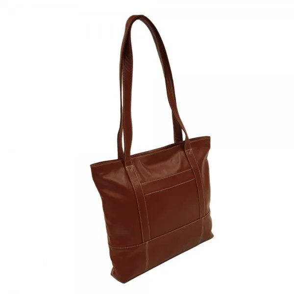 Piel Leather Top Zip Tote Bag