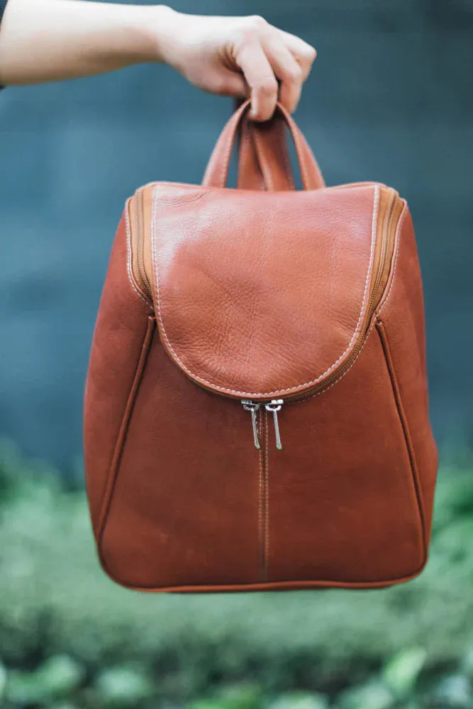 Piel Leather U Zip Backpack