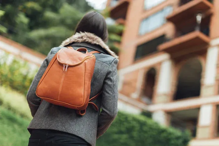 Piel Leather U Zip Backpack
