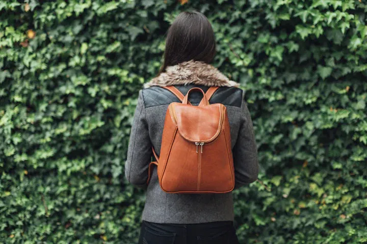 Piel Leather U Zip Backpack