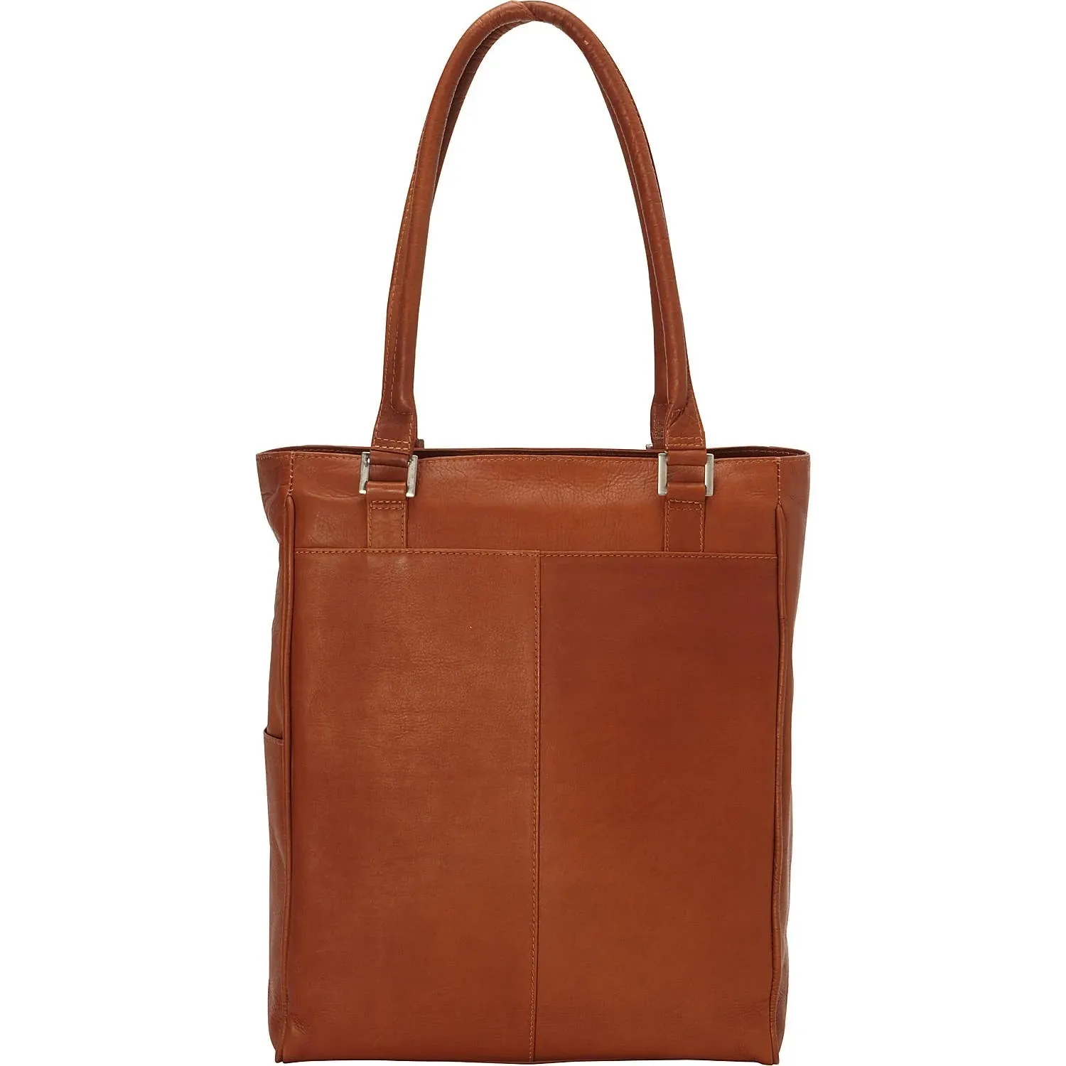 Piel Leather Vertical Laptop Leather Tote Bag