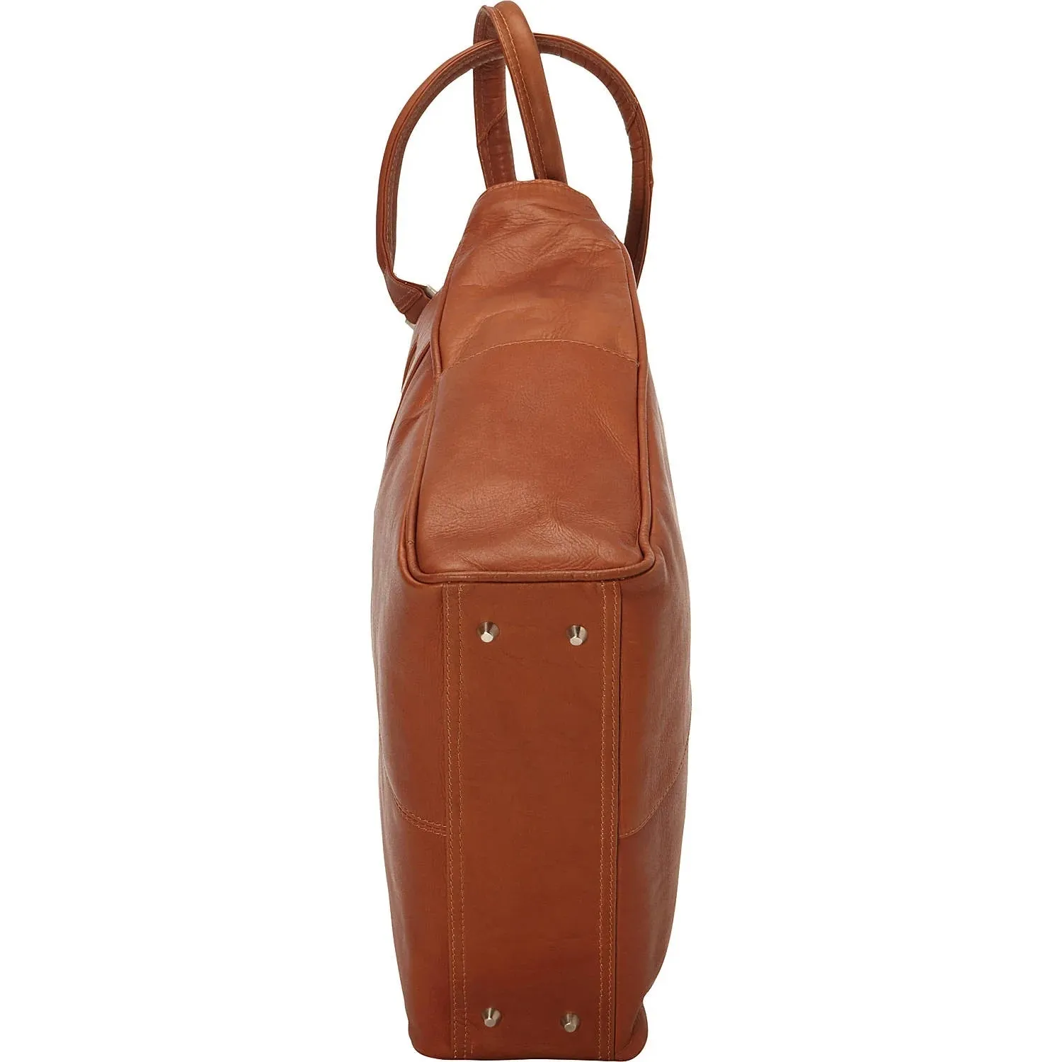 Piel Leather Vertical Laptop Leather Tote Bag