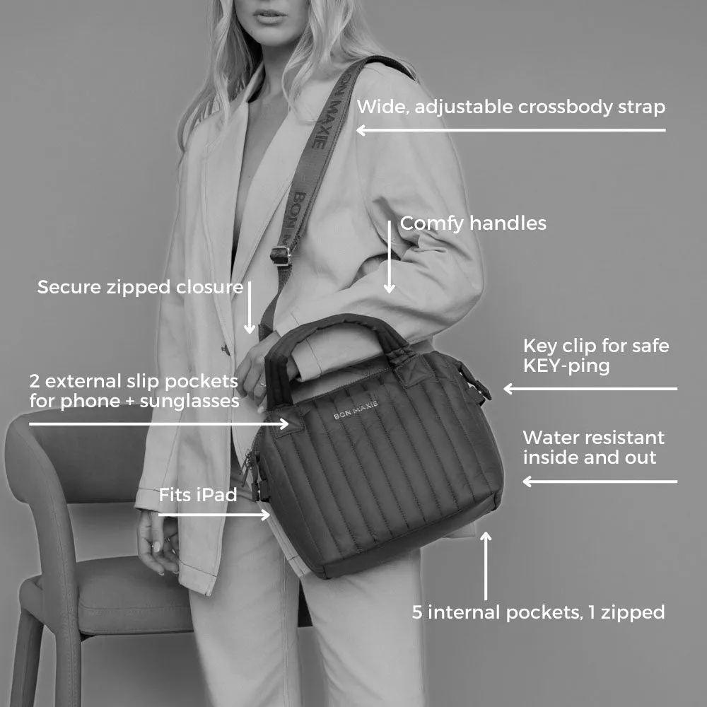 Puffy Pillow Crossbody Bag -- Latte
