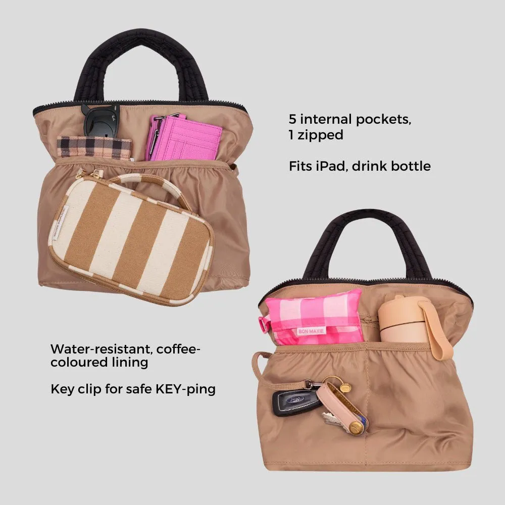 Puffy Pillow Crossbody Bag -- Latte