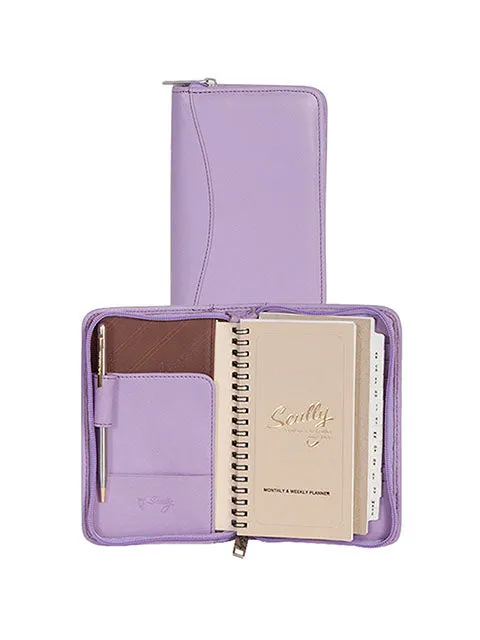 Scully Leather Soft Lamb Zip Pocket Planner Assorted Colors