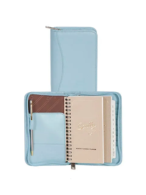 Scully Leather Soft Lamb Zip Pocket Planner Assorted Colors