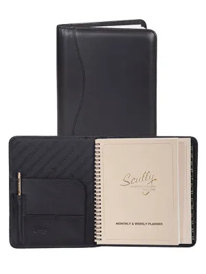 Scully Leather Soft Plonge Wirebound Desk Size Planner Assorted Colors