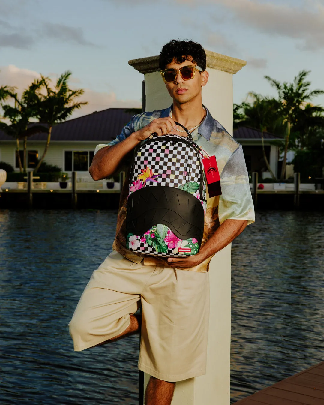 Sprayground Abstract Backpack (Pink Snake)