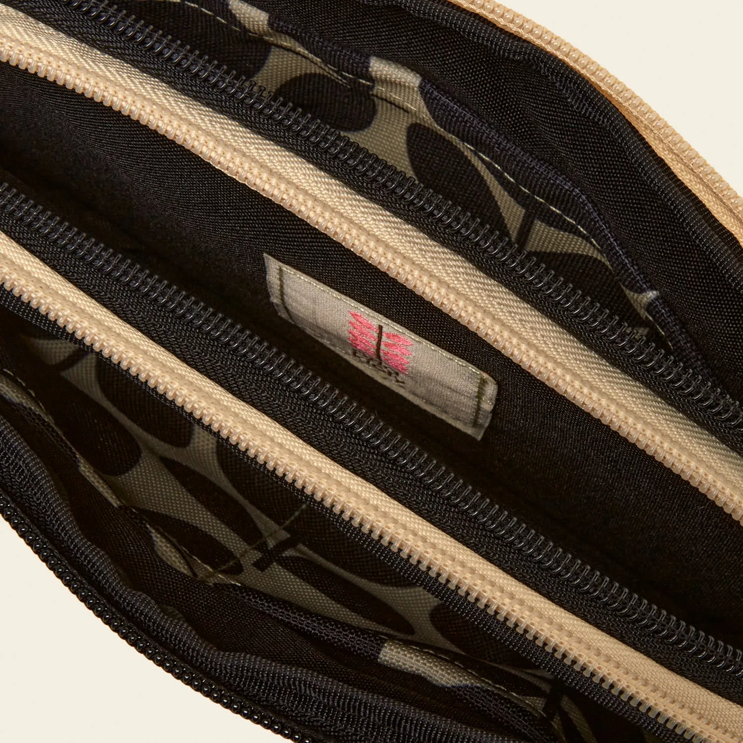 Tripod Triple Zip Pouch - Jigsaw Stem Jet