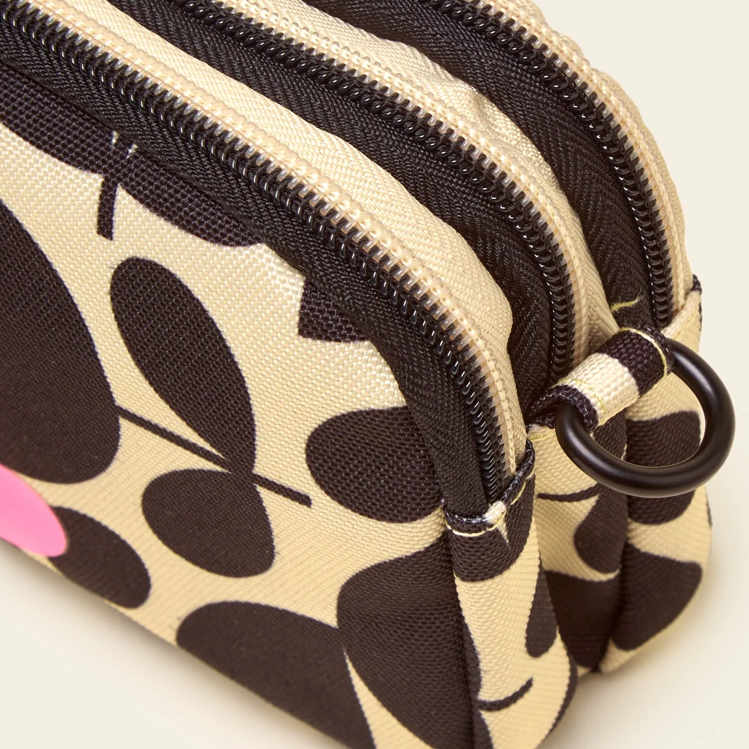 Tripod Triple Zip Pouch - Jigsaw Stem Jet