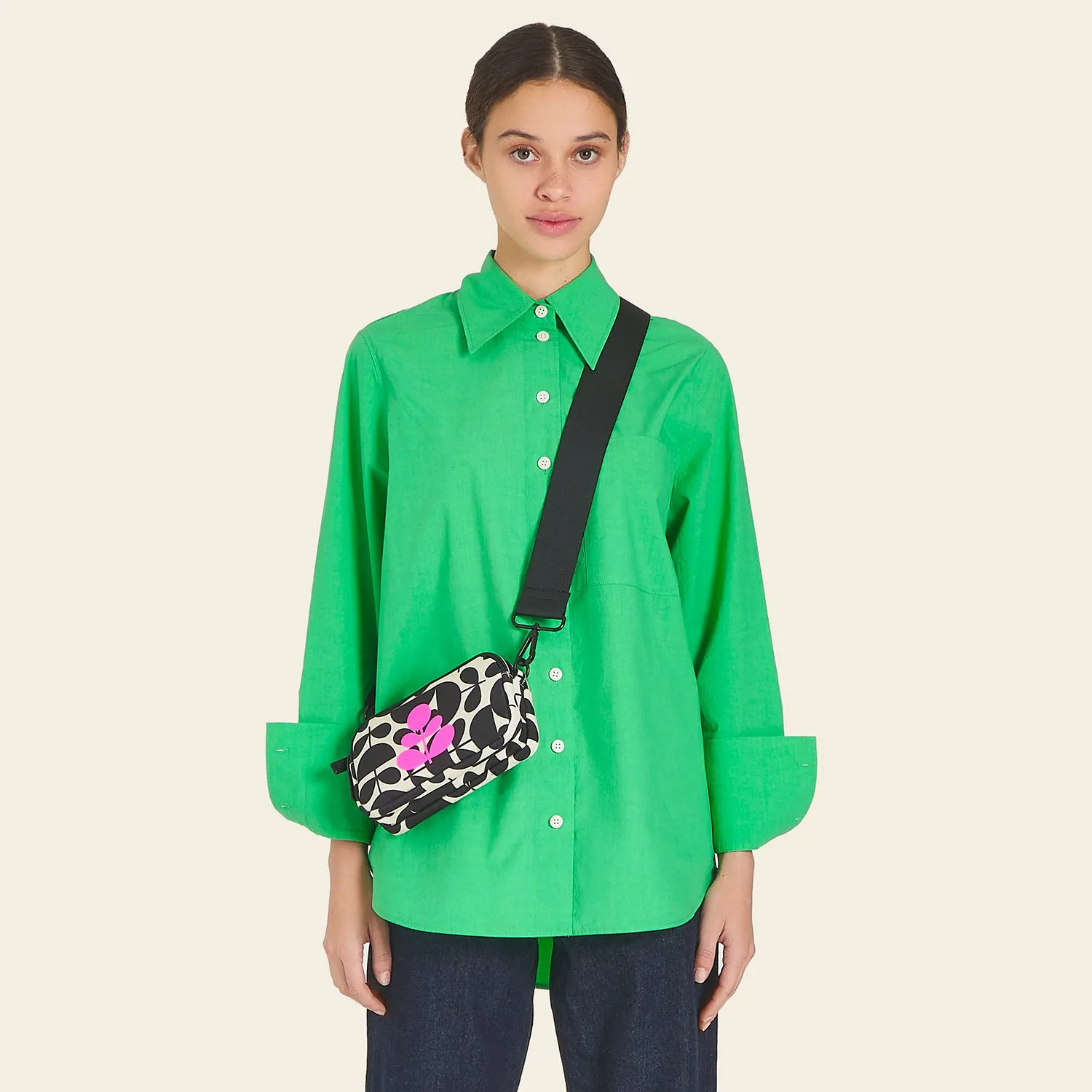 Tripod Triple Zip Pouch - Jigsaw Stem Jet