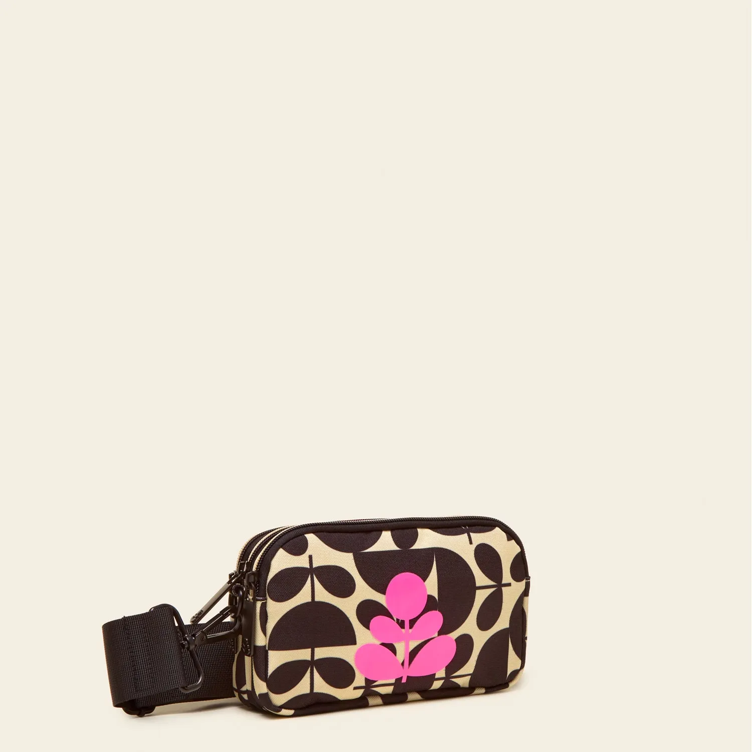 Tripod Triple Zip Pouch - Jigsaw Stem Jet