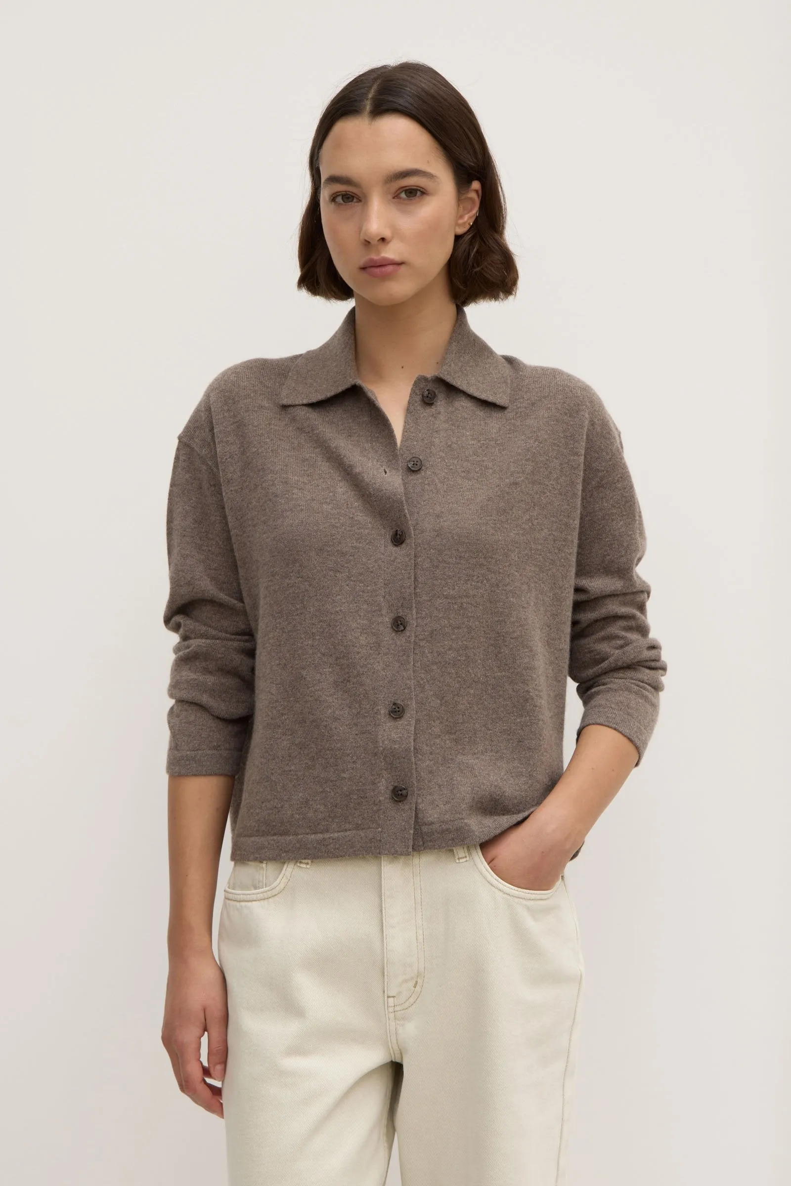 Wool Cashmere Knit Cardigan